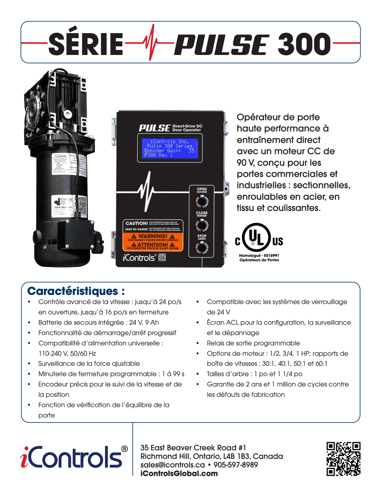 Couverture de la brochure PULSE série 300