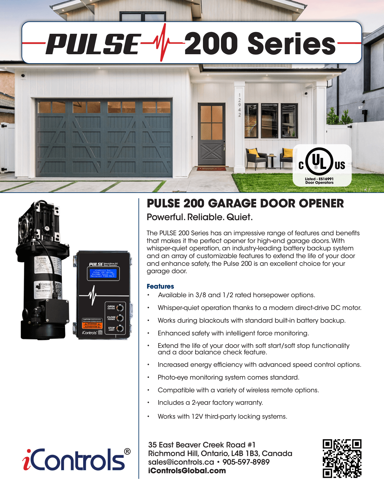 PULSE 200 Residential Series Brochure Cover