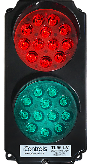 Red/Green Lights, 12-24Vac/dc, Black Body