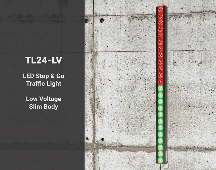 slim LED stop and go traffic light, low voltage